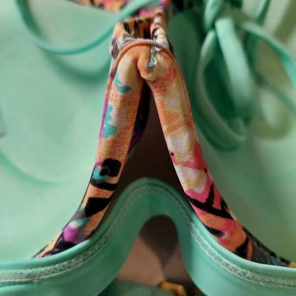 TiniBikini Womens XL Swimsuit Bikini set Beachy Coastal wire Push-up Bra strappy - Picture 15 of 15